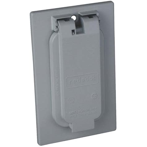 red dot 1-gang gfci weatherproof non-metallic electrical box cover kit|red dot electrical box covers.